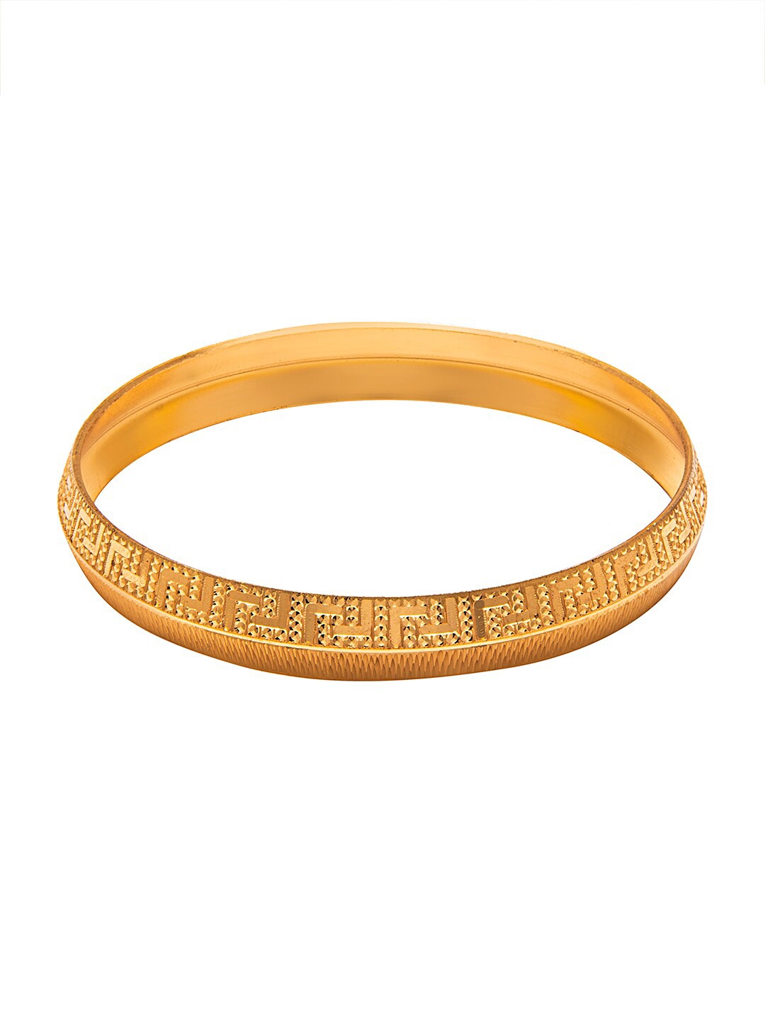 

bodha Men Gold-Toned Brass Gold-Plated Kada Bracelet