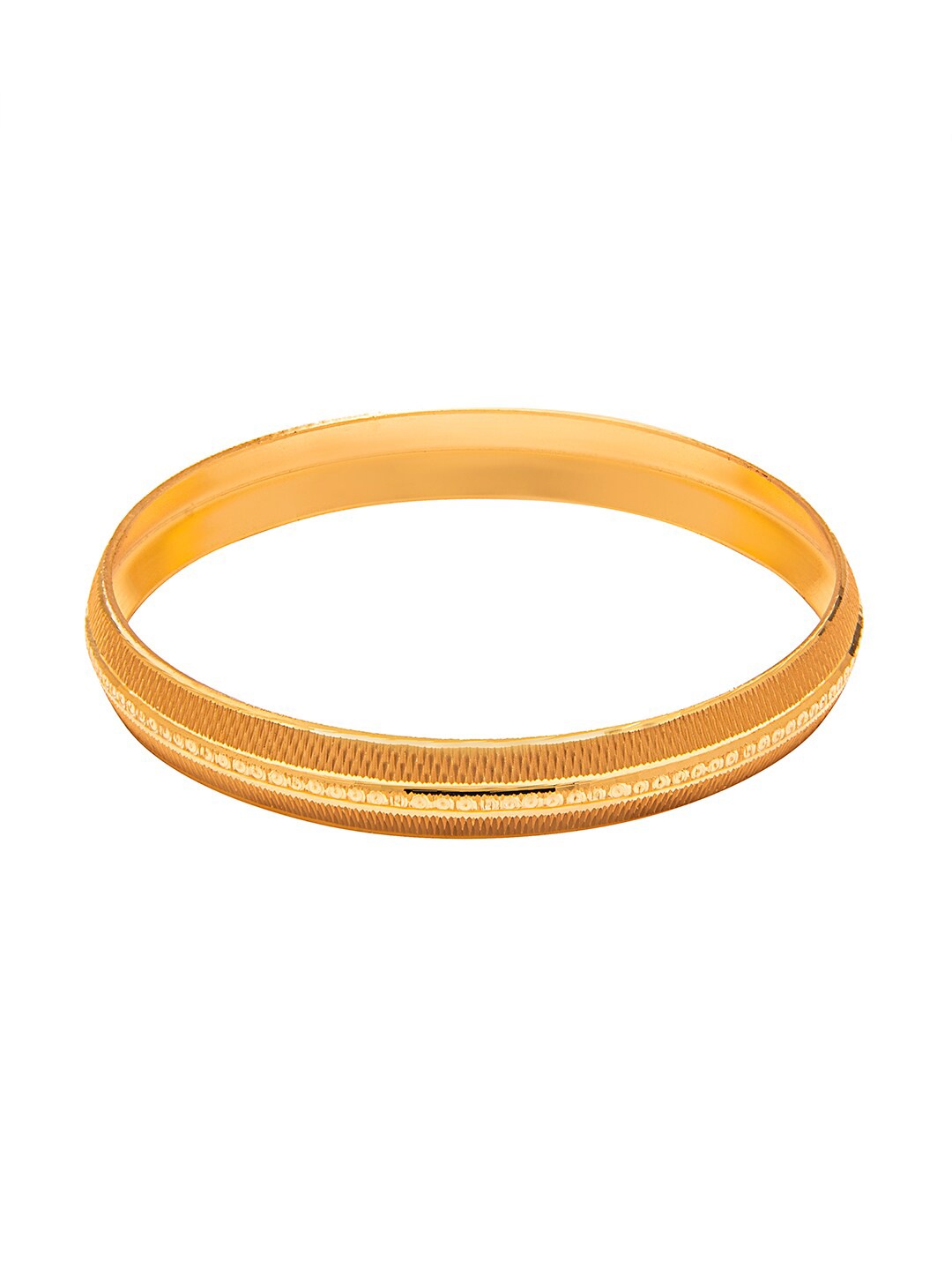 

bodha Men Gold-Toned Brass Gold-Plated Kada Bracelet
