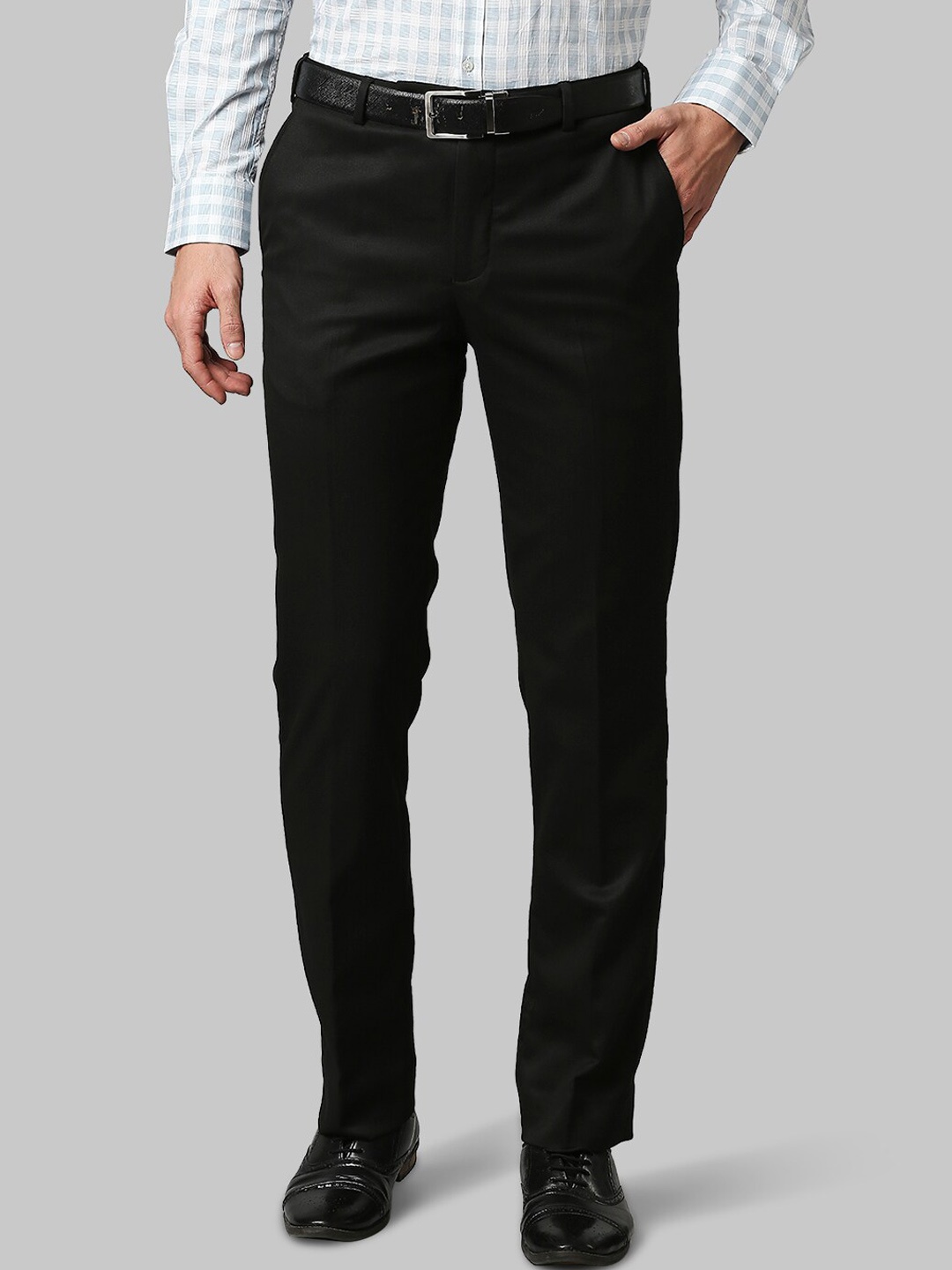

Park Avenue Men Black Formal Trousers