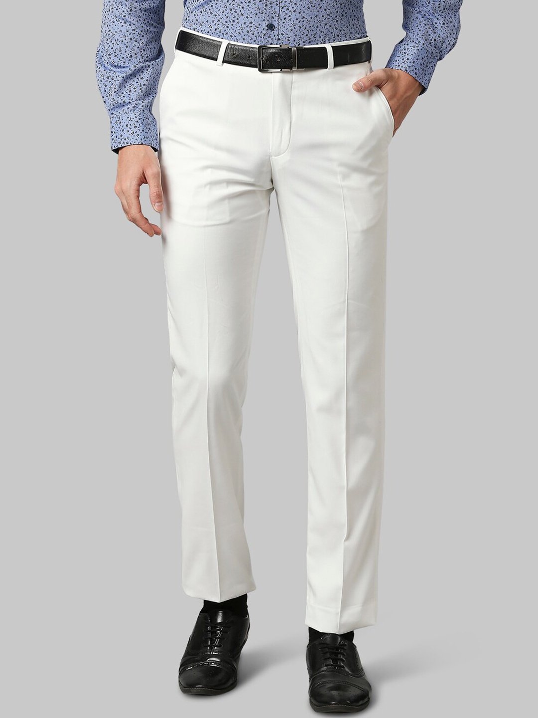 

Park Avenue Men White Formal Trousers