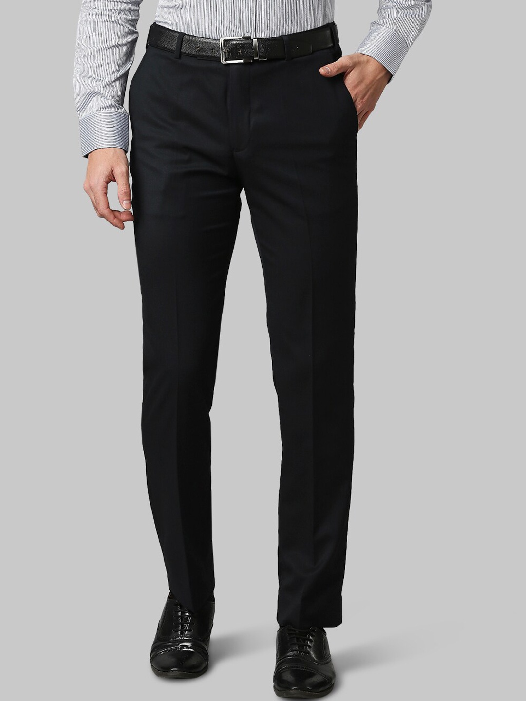 

Park Avenue Men Navy Blue Trousers