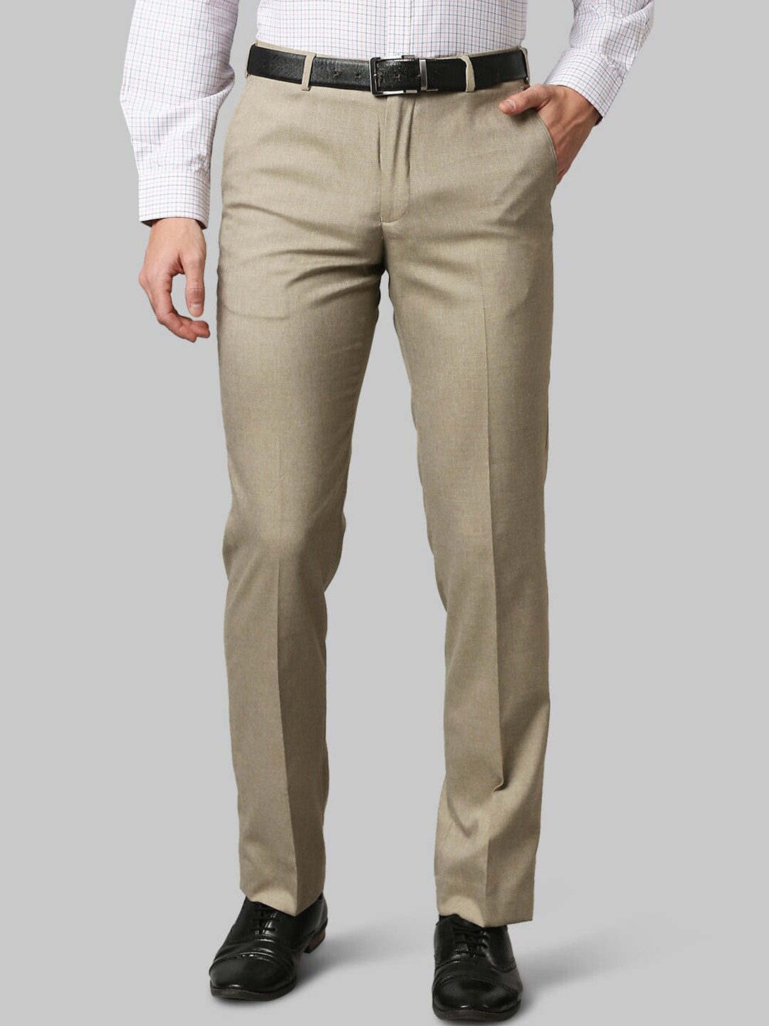 

Park Avenue Men Khaki Regular Fit Formal Trousers