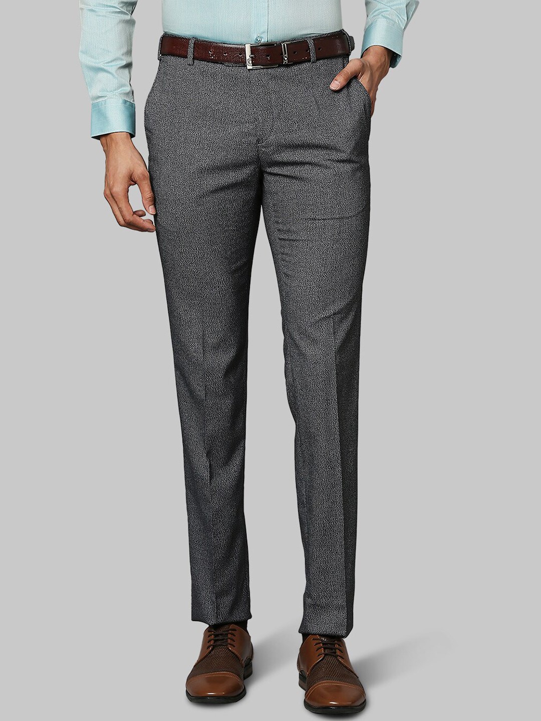 

Raymond Men Grey Slim Fit Trousers