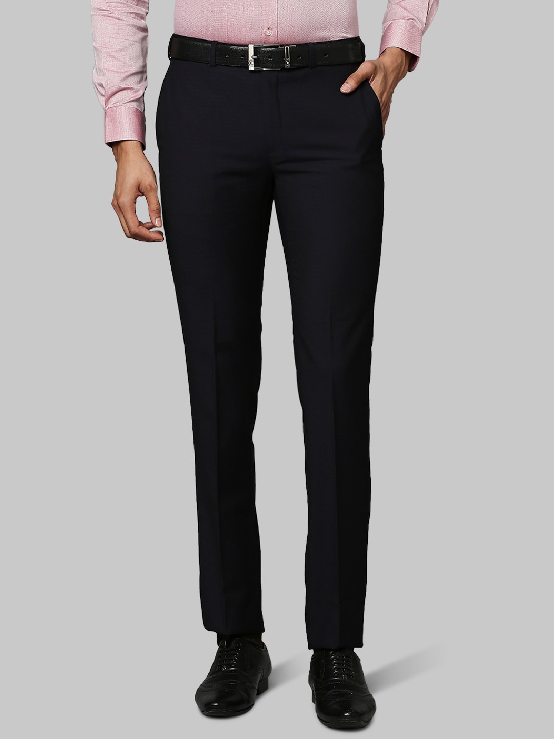 

Raymond Men Navy Blue Slim Fit Trousers