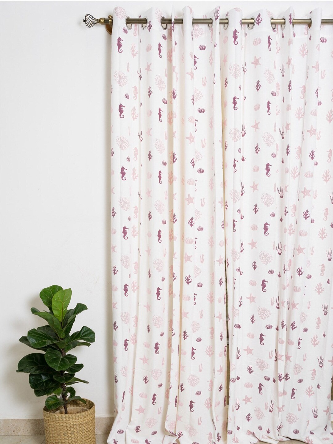 

The Yellow Dwelling Blue & White Floral Door Curtain