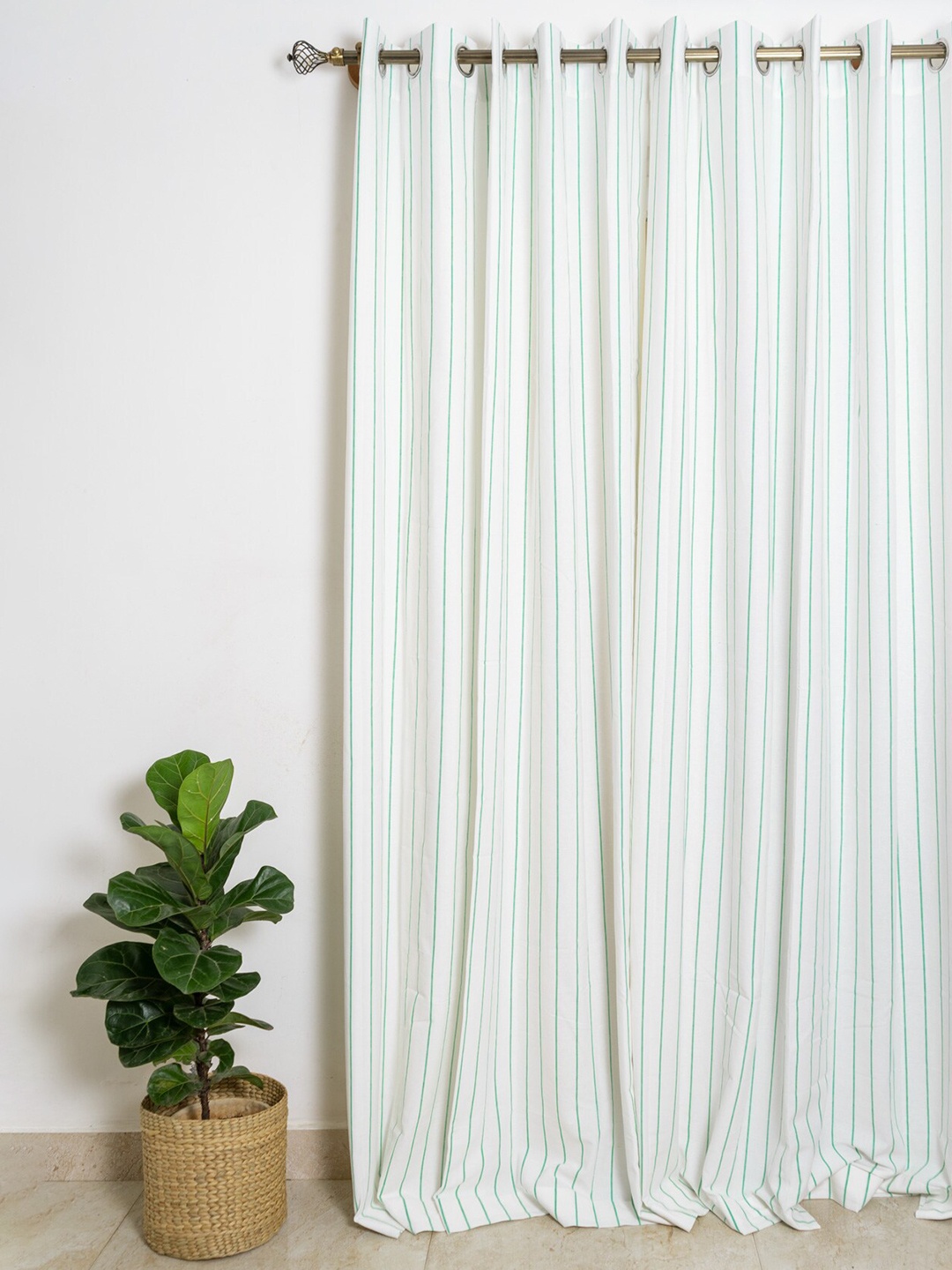 

The Yellow Dwelling Sea Green Striped Door Curtain