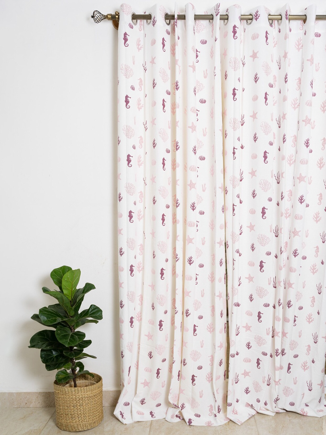 

The Yellow Dwelling Blue Floral Door Curtain