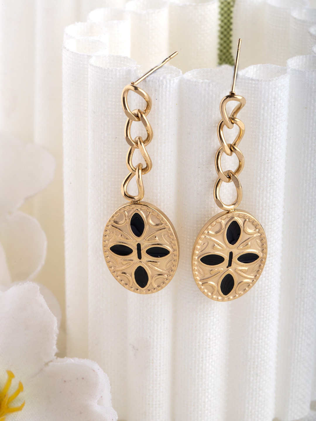 

Wild & Free Black Gold-Plated Classic Drop Earrings