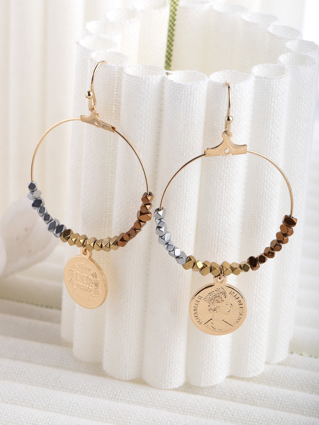 

Wild & Free Gold-Toned Circular Drop Earrings