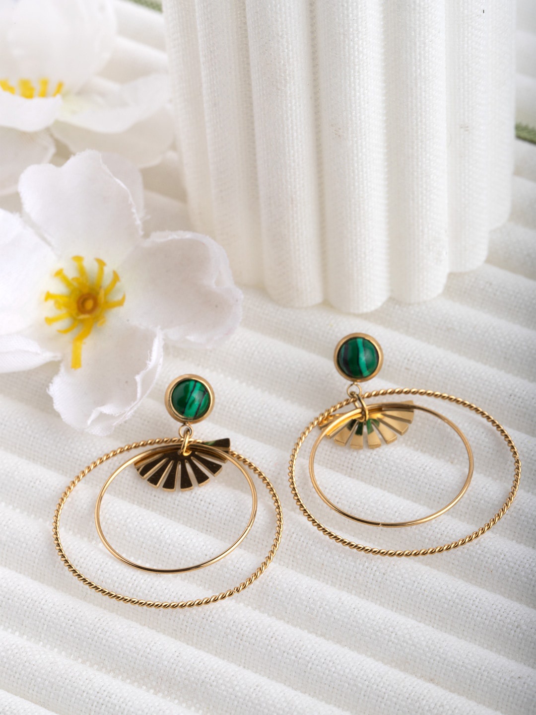 

Wild & Free Woman Gold-Toned Double Hoop earrings