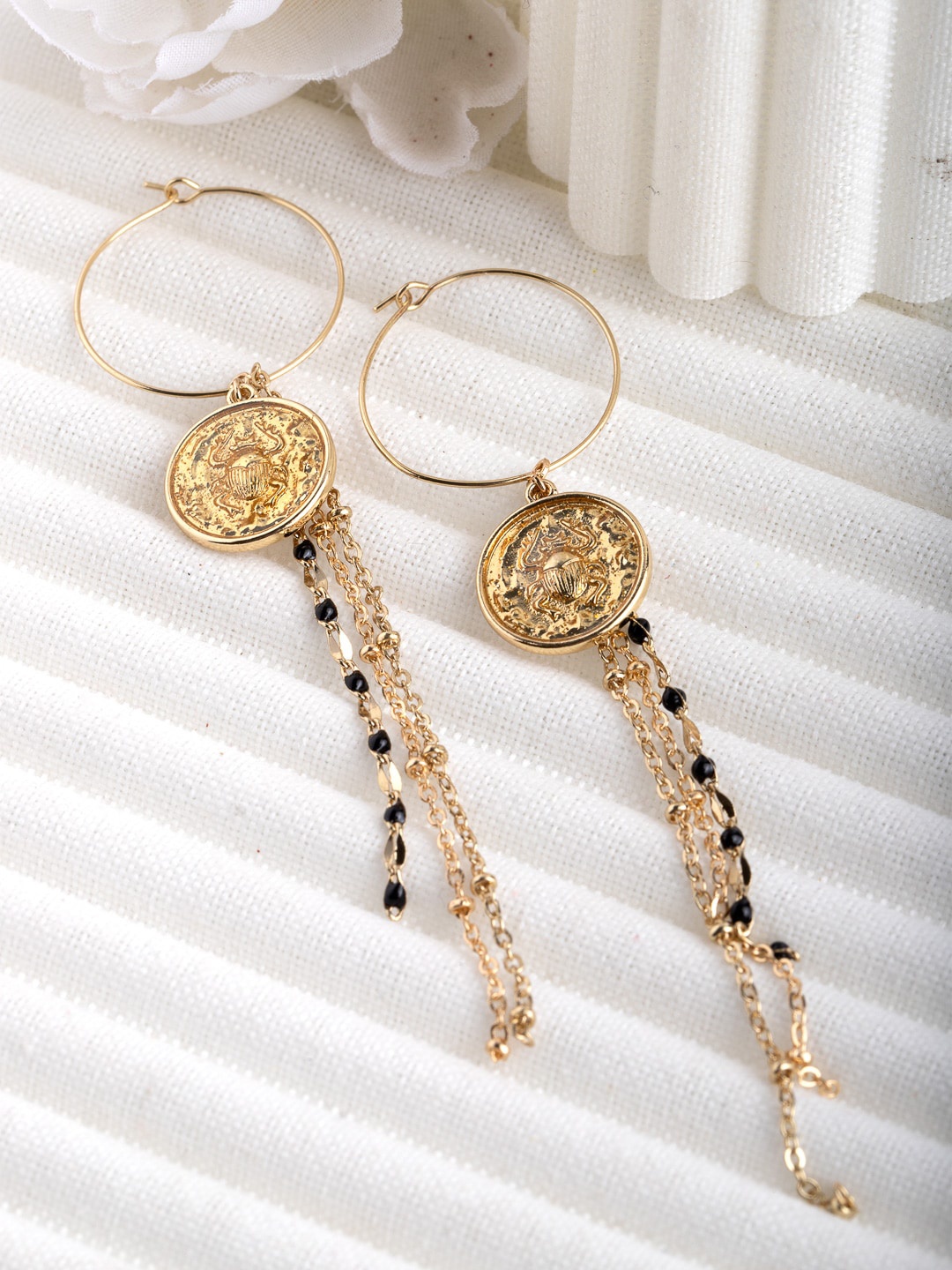 

Wild & Free Gold-Toned Circular Hoop Earrings