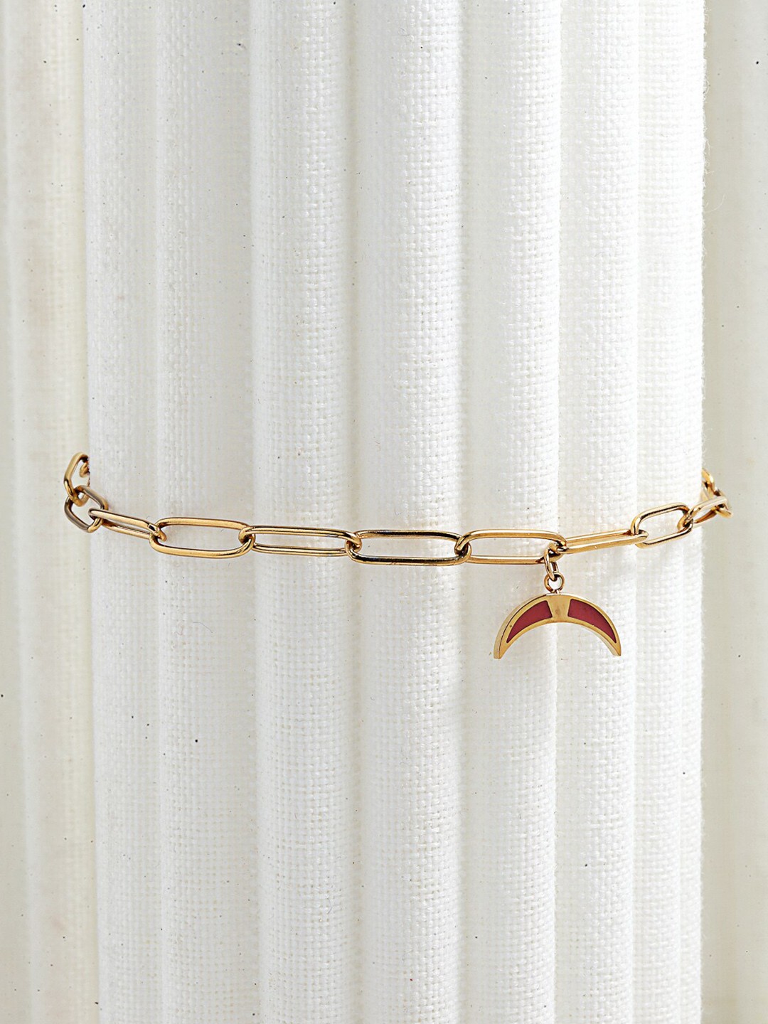 

Wild & Free Women Gold-Toned Gold-Plated Link Bracelet