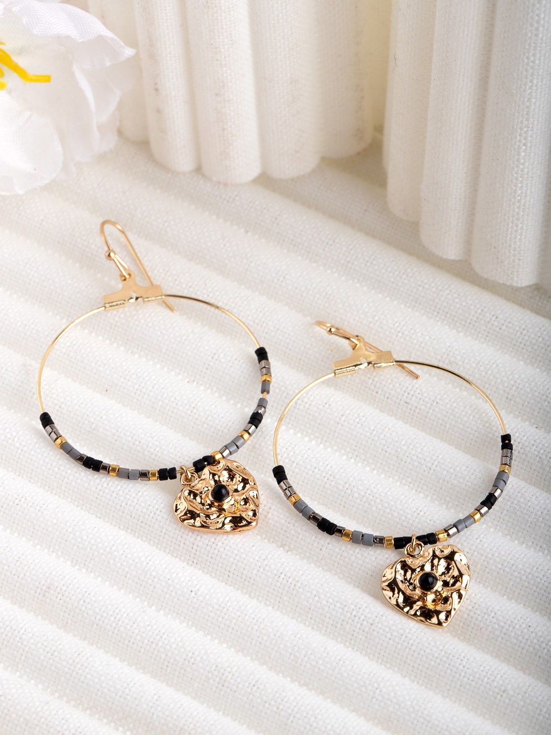 

Wild & Free Gold-Plated & Black Classic Drop Earrings