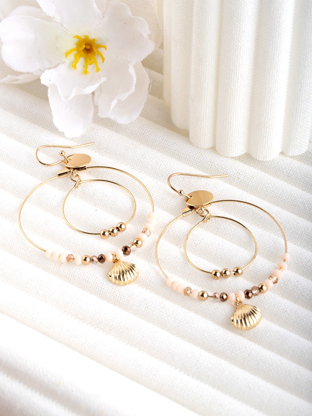 

Wild & Free Gold-Toned Contemporary Hoop Earrings