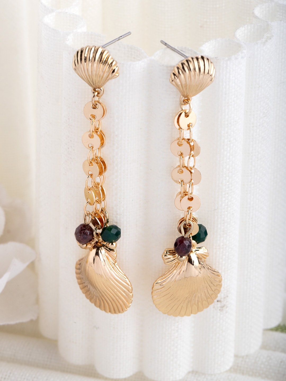 

Wild & Free Gold-Toned & Plated Tasselled Classic Drop Earrings