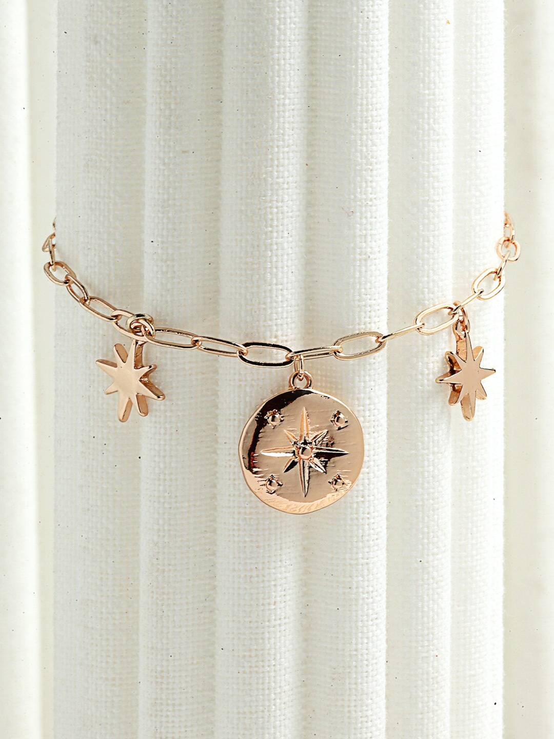 

Wild & Free Women Gold-Toned Gold-Plated Charm Bracelet