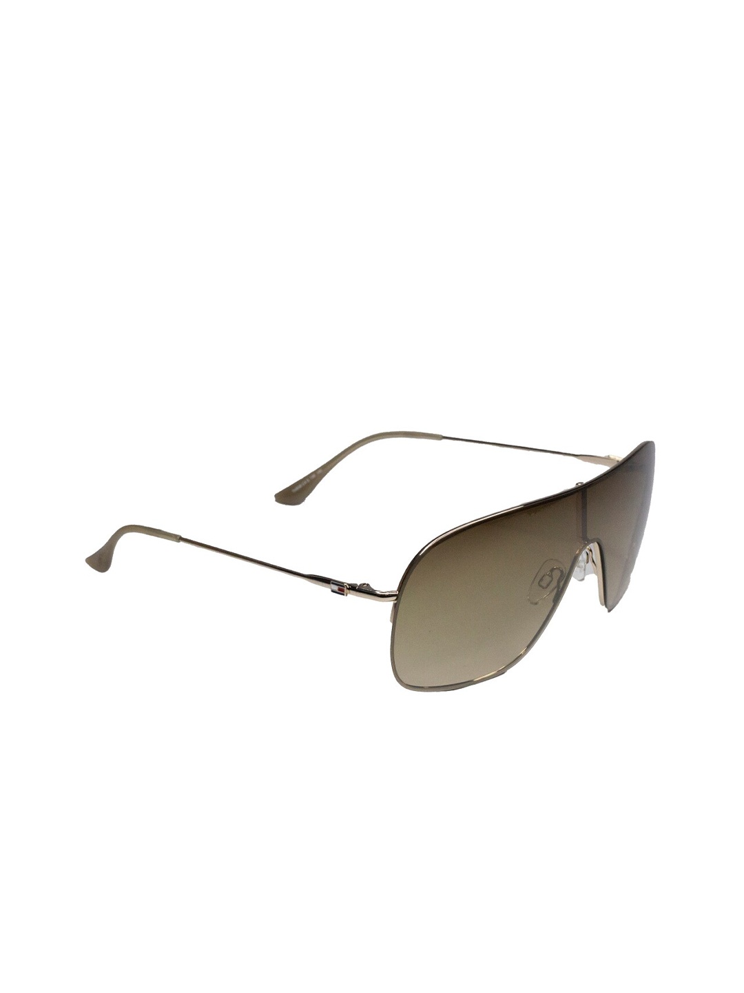 

Tommy Hilfiger Men Brown Lens & Gold-Toned Aviator Sunglasses 838 C4 S