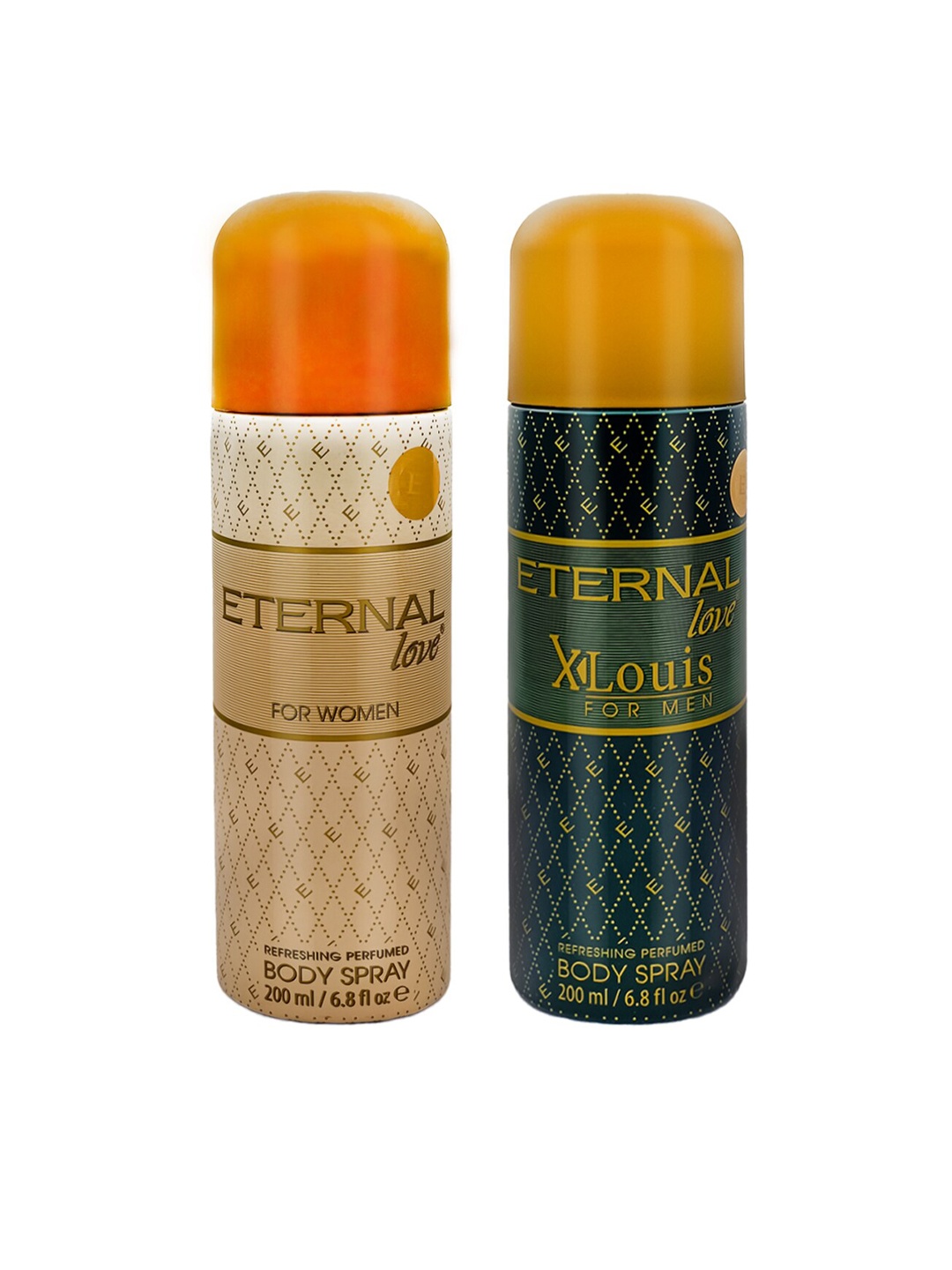 

ETERNAL Love Set of 2 X-Louris Long Lasting Deodorant Body Spray 200 ml each, Gold