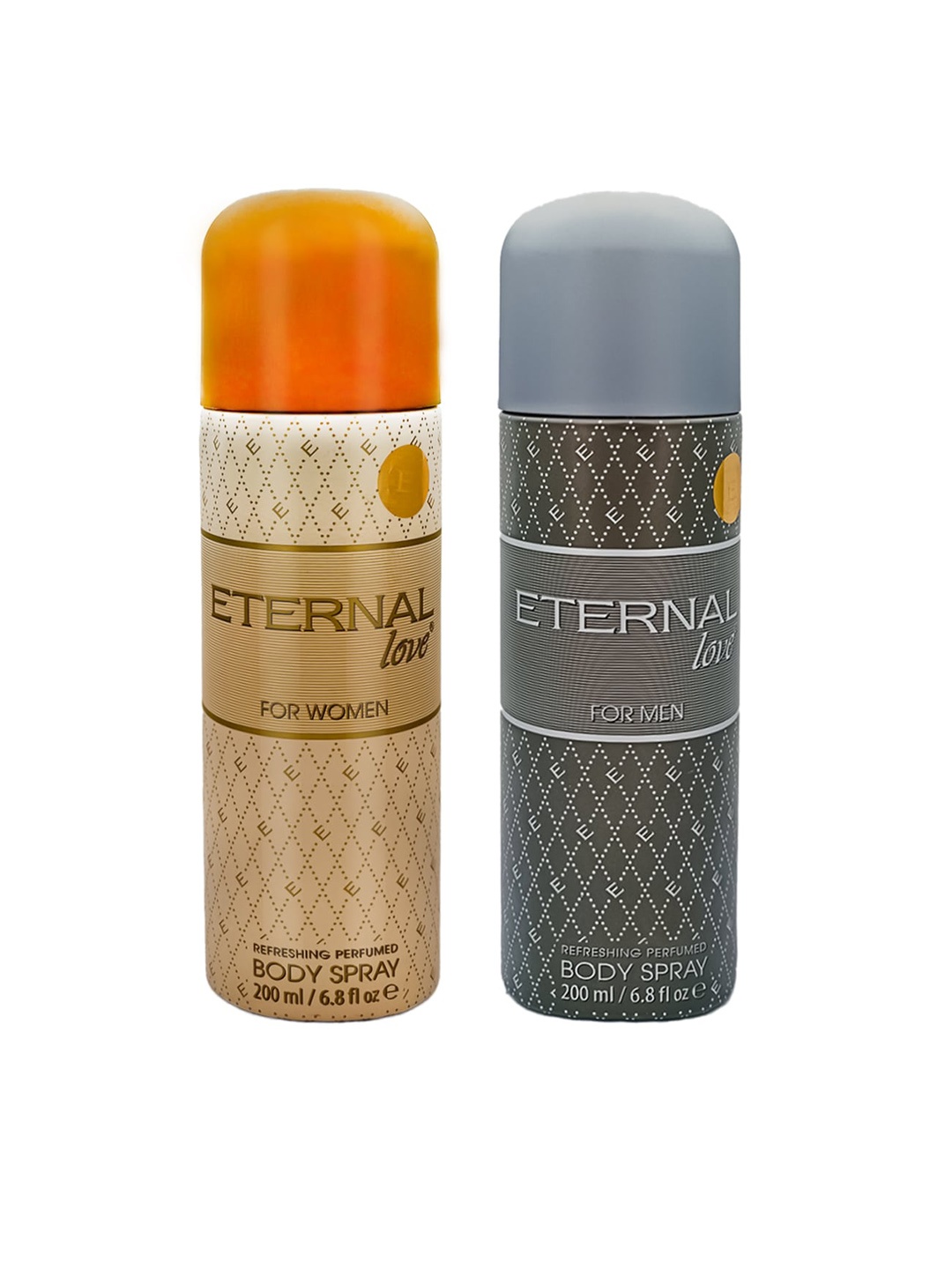 

ETERNAL Love Set Of 2 Unisex X-Louris Deodorant Body Spray 200 ml, Grey