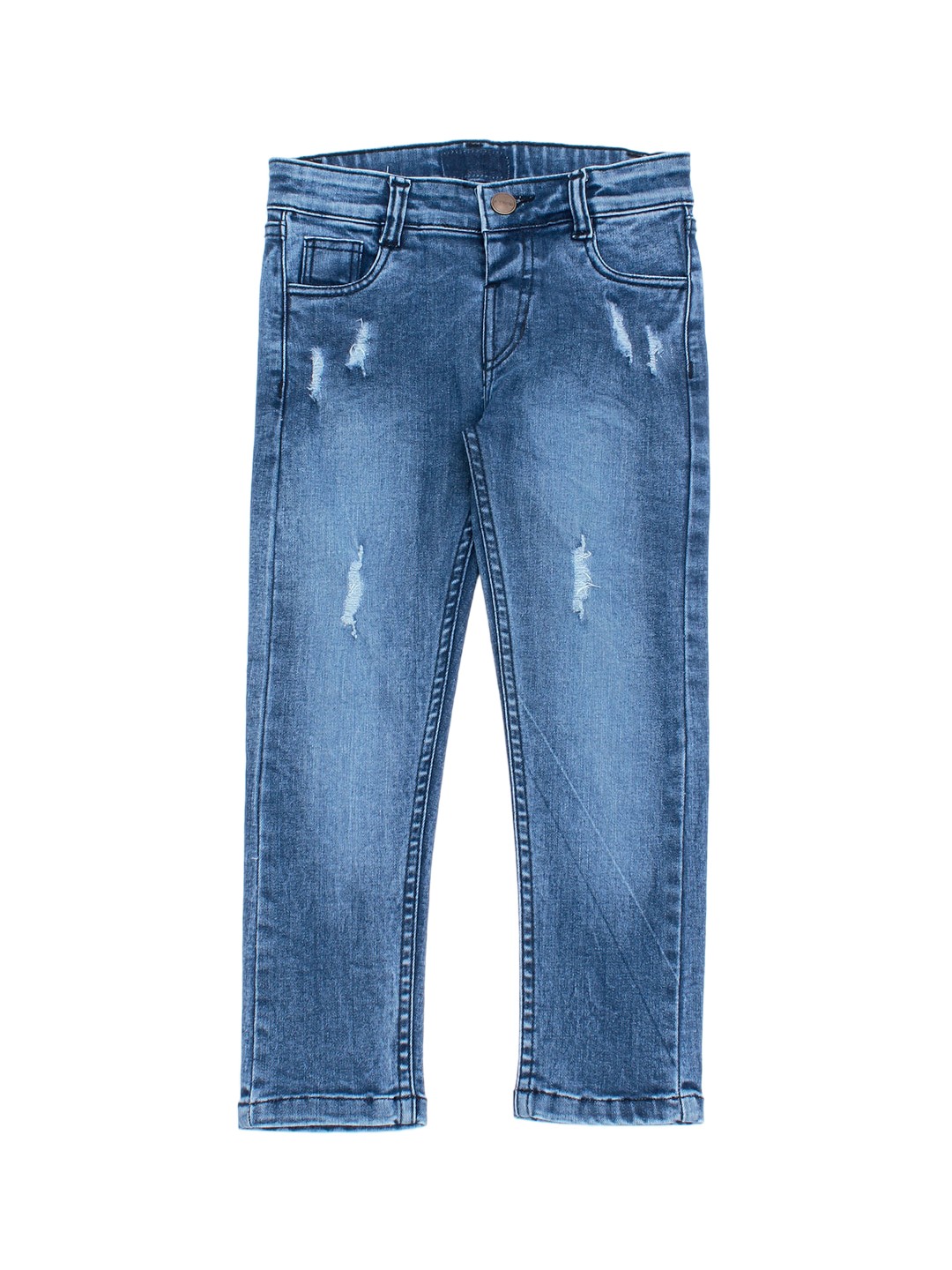 

Lil Lollipop Kids Blue Mildly Distressed Light Fade Straight Fit Jeans