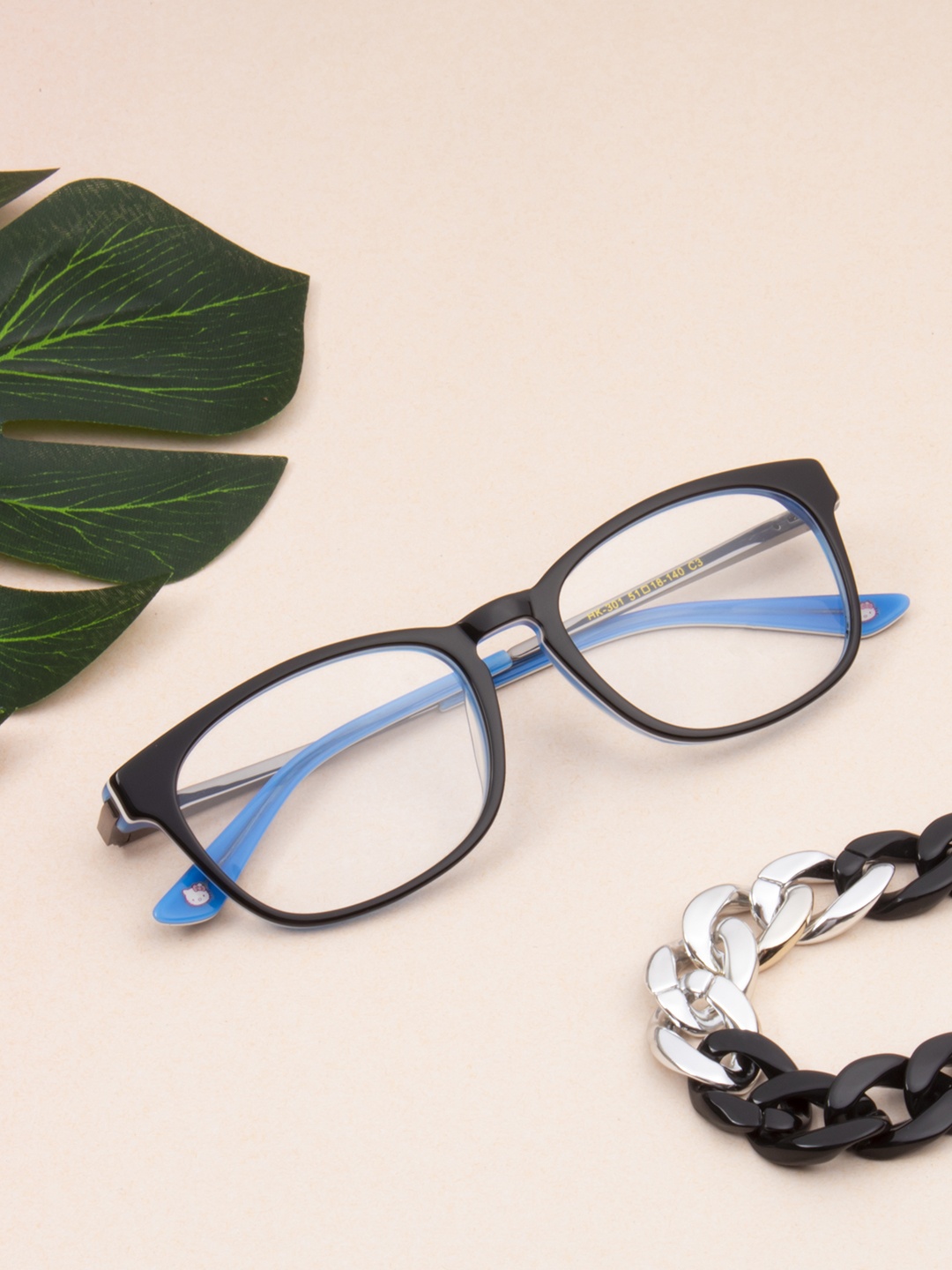 

Ted Smith Unisex Blue & Black Full Rim Wayfarer Frames Eyeglasses