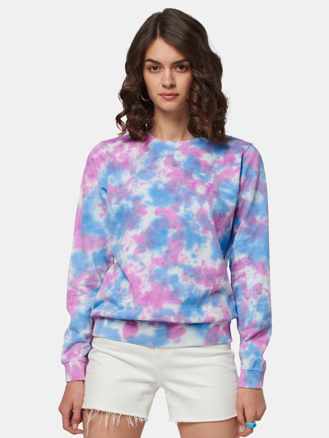

The Souled Store Women Multicoloured Tie & Dye Printed Sweatshirt, Multi