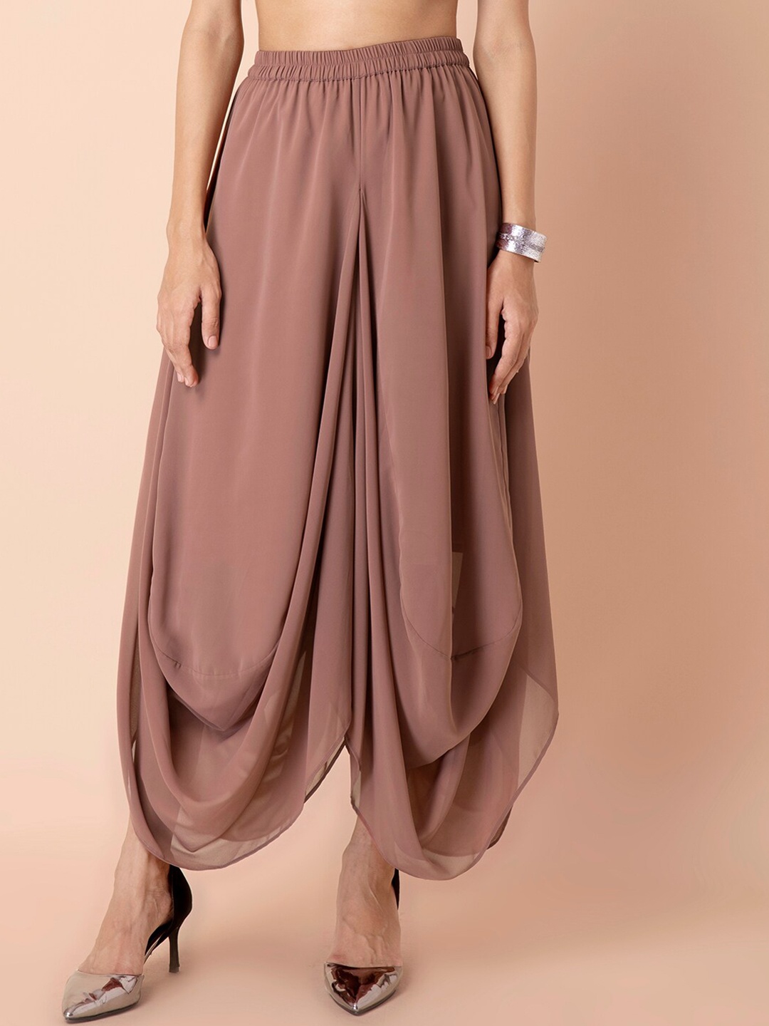 

INDYA Women Pink Dhoti Pants
