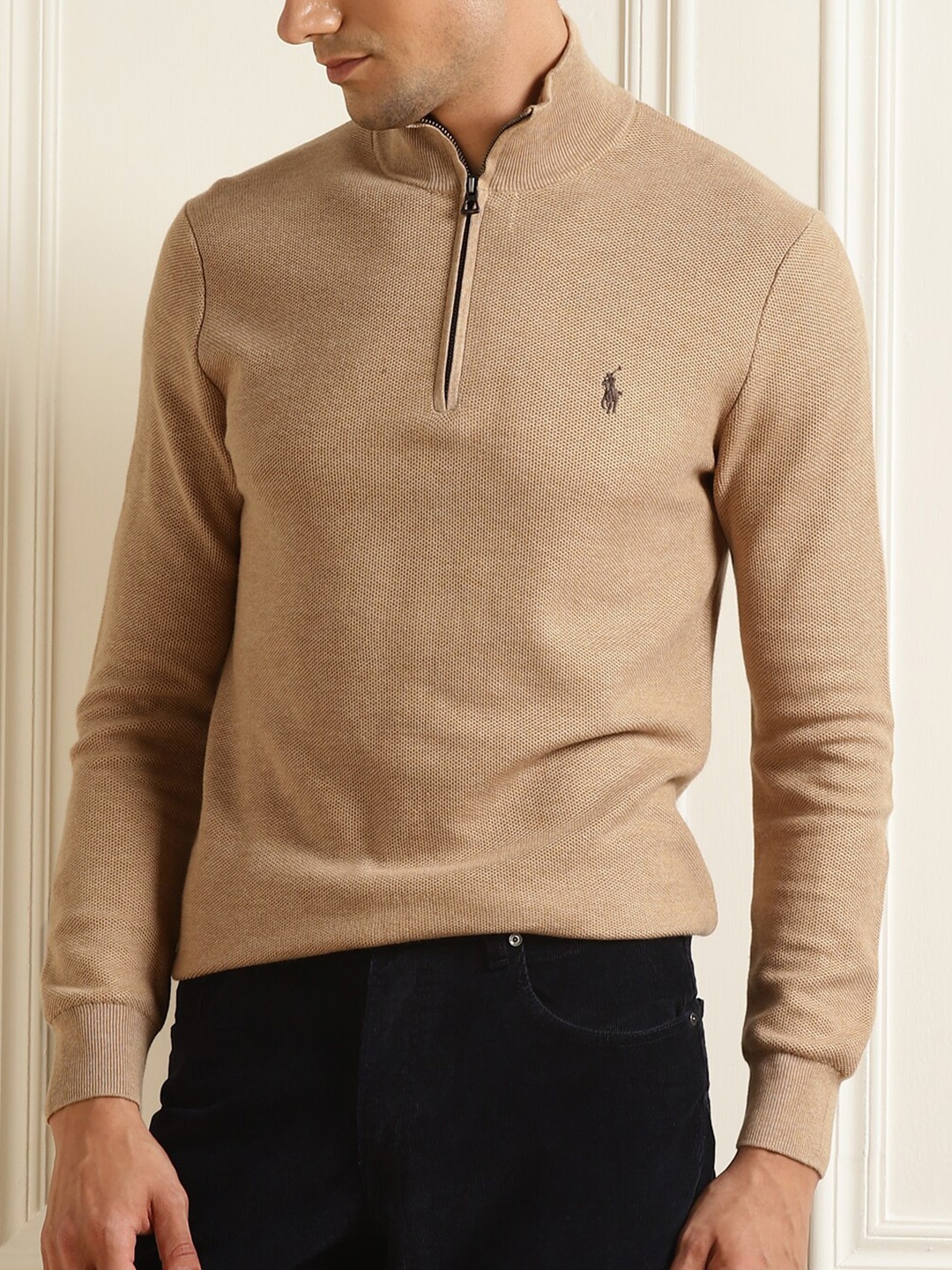 

Polo Ralph Lauren Men Brown Cotton Pullover