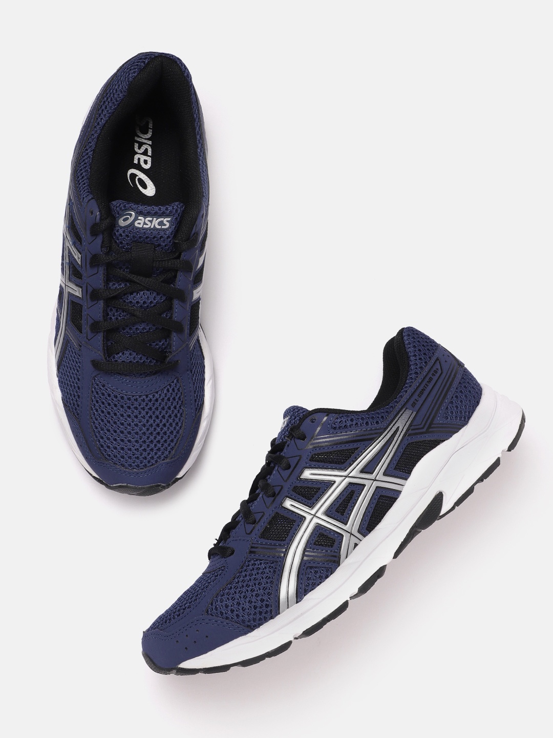 

ASICS Men Woven Design GEL-CONTEND 4B+ Running Shoes, Blue