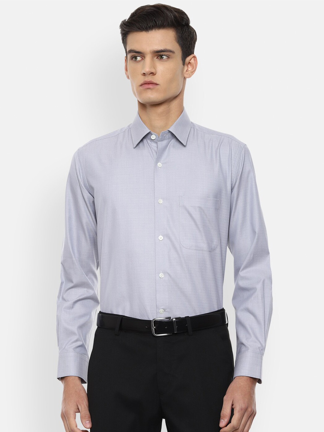 

Luxure by Louis Philippe Men Grey Formal Shirt
