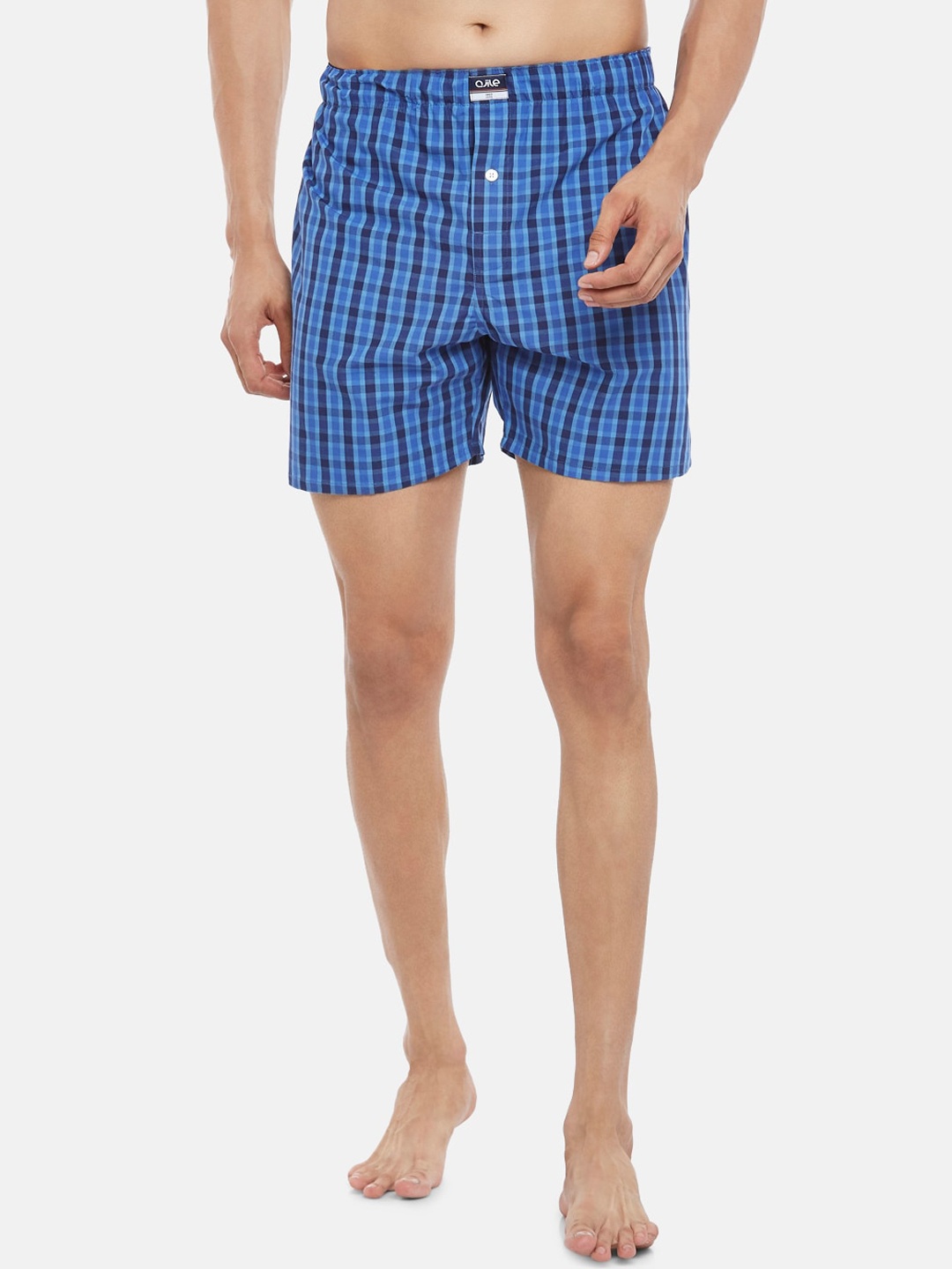 

Ajile by Pantaloons Men Blue Checked Pure Cotton Boxers 8905500119608