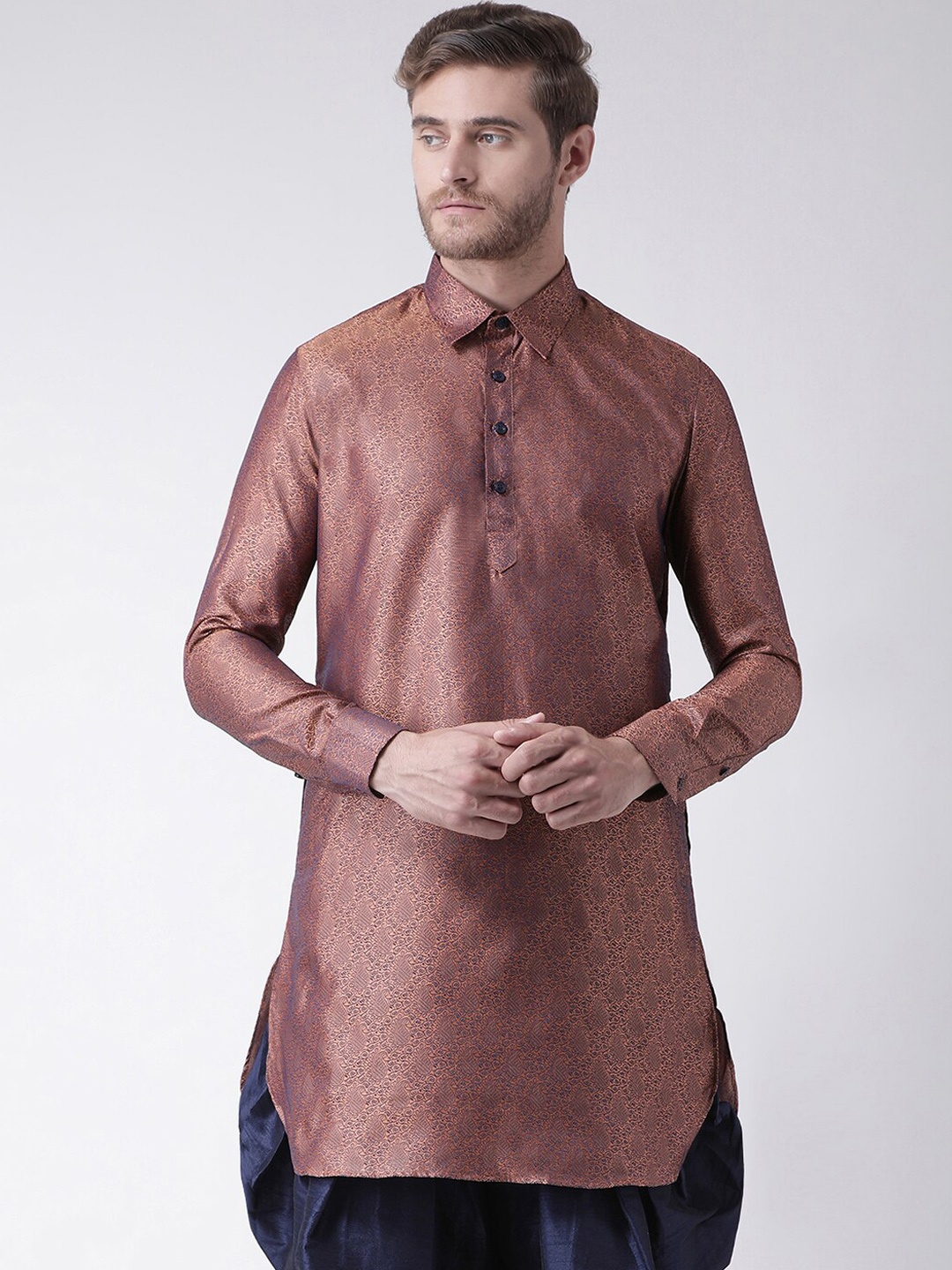 

DEYANN Men Copper-Toned Kurta with Patiala