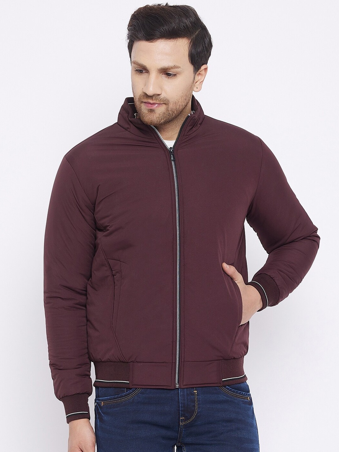 

Spirit Men Maroon Insulator Longline Outdoor Tailored Jacket