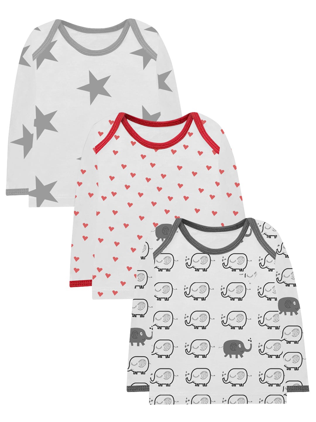

A.T.U.N. Kids Red & White 3 Printed T-shirt