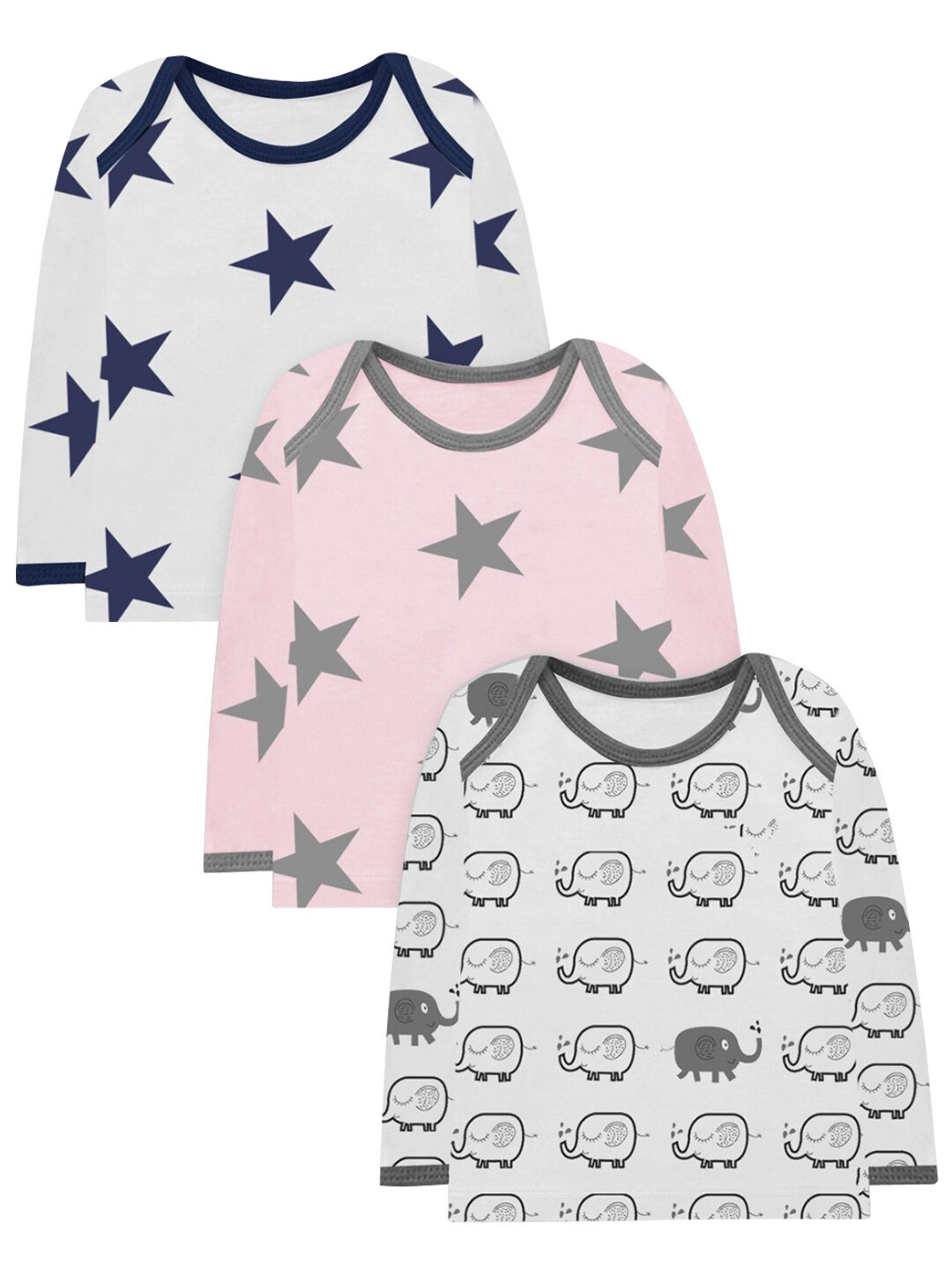 

A.T.U.N. Kids Pack of 3 Printed Pure Cotton T-shirts, Pink