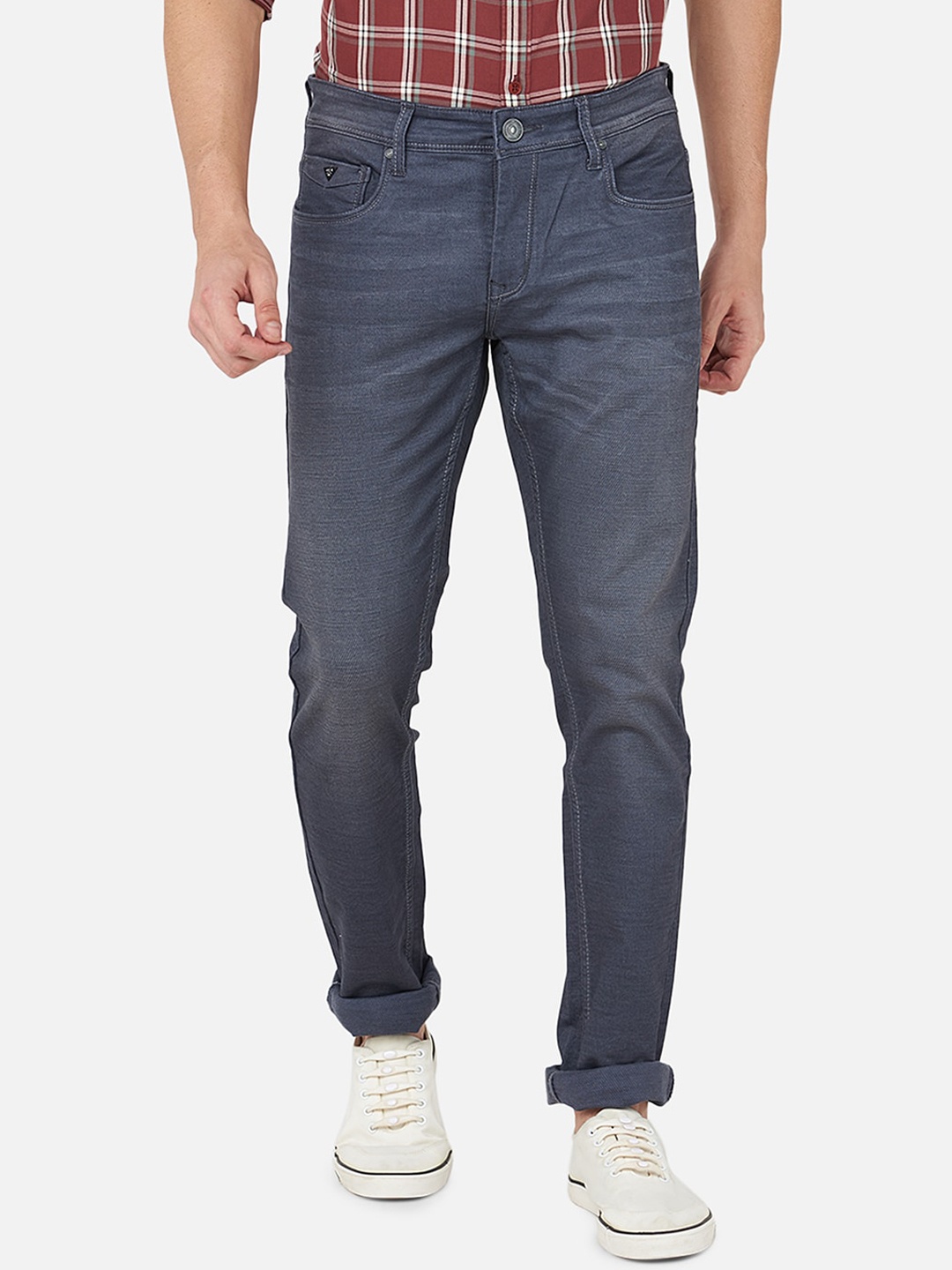

Oxemberg Men Grey Lean Slim Fit Light Fade Jeans