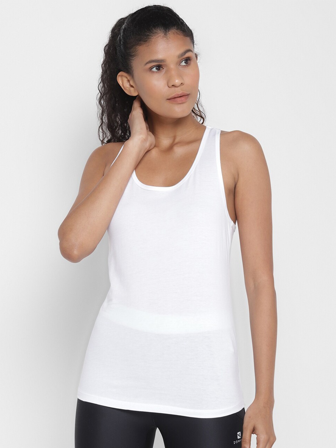 

appulse Women White Cotton Tank Top