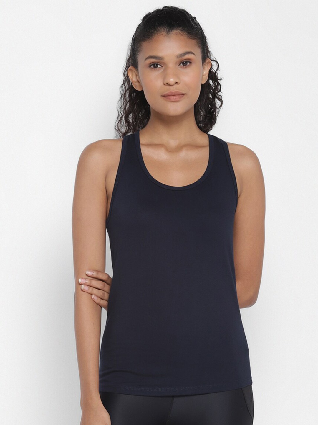 

appulse Women Navy Blue Cotton Tank Top