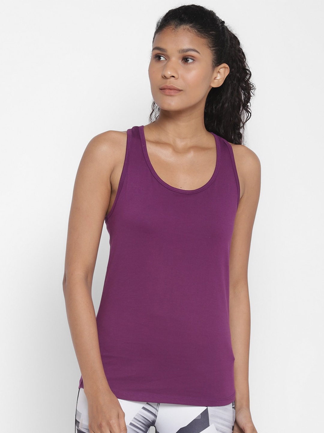 

appulse Women Purple Cotton Tank Top