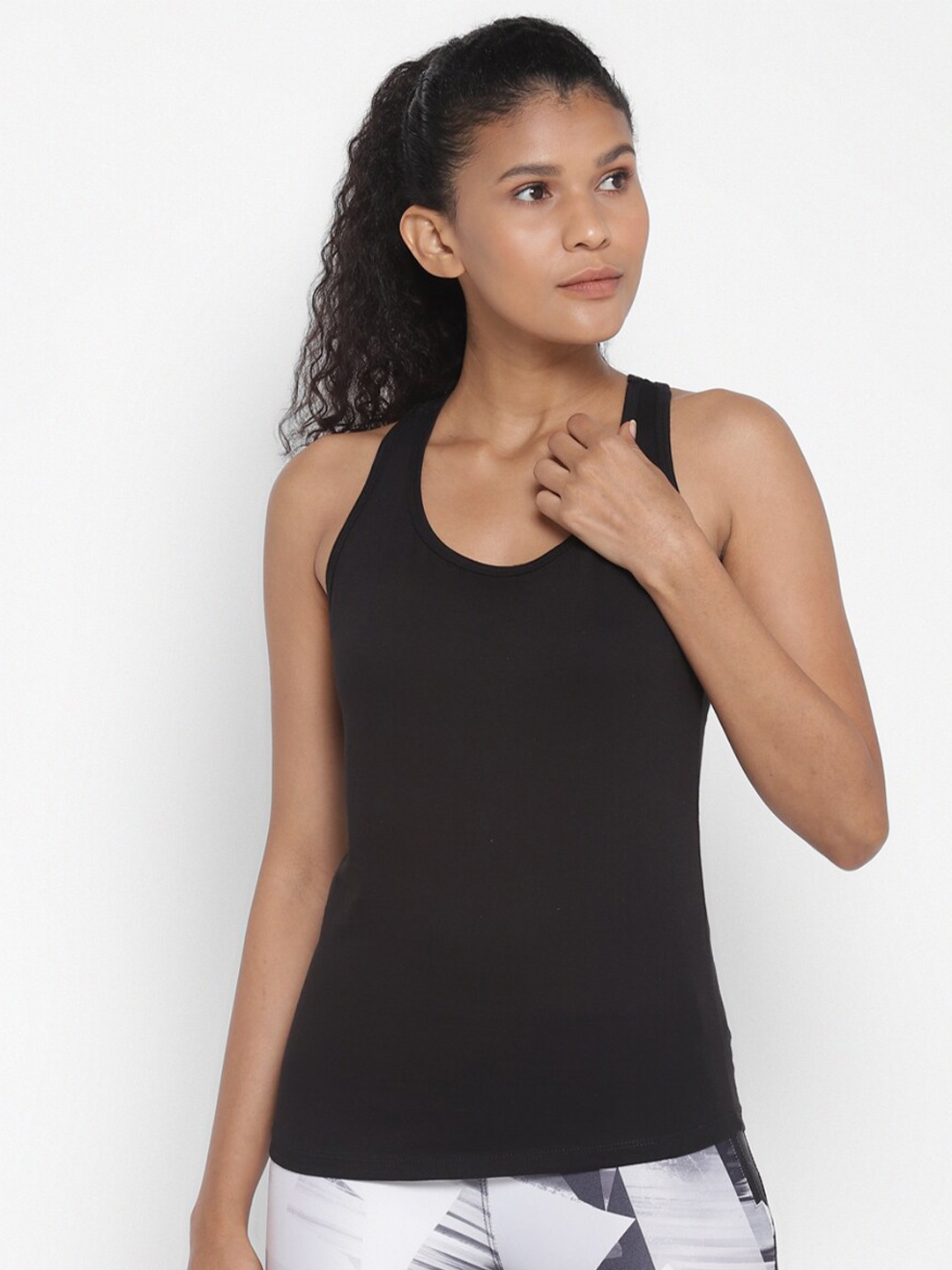 

appulse Women Black Cotton Tank Top