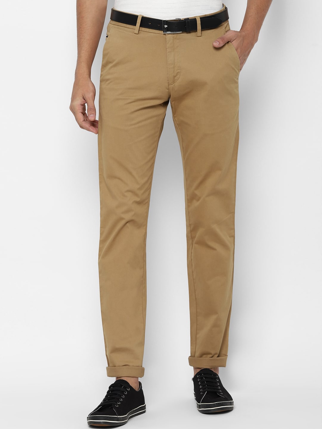 

Allen Solly Men Khaki Slim Fit Chinos Trousers