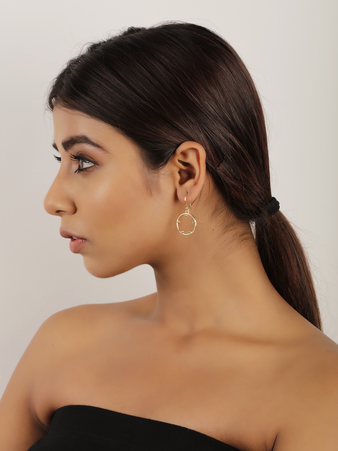 

STILSKII Gold-Plated Circular Drop Earrings