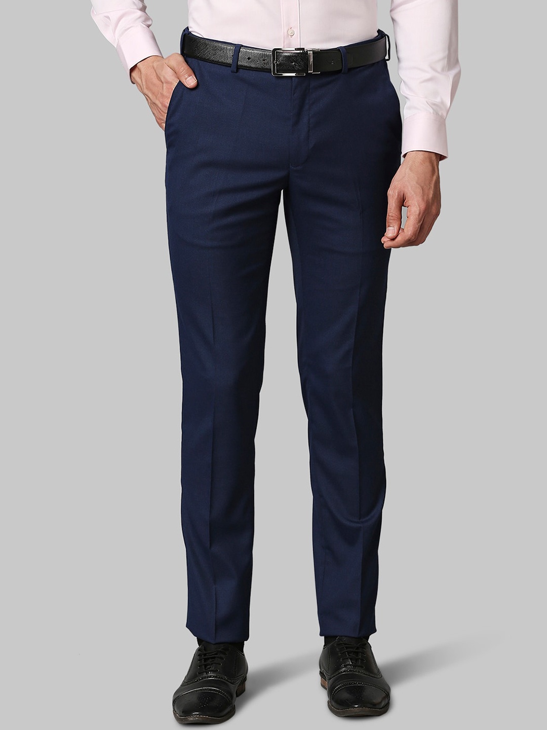 

Raymond Men Navy Blue Slim Fit Formal Trousers