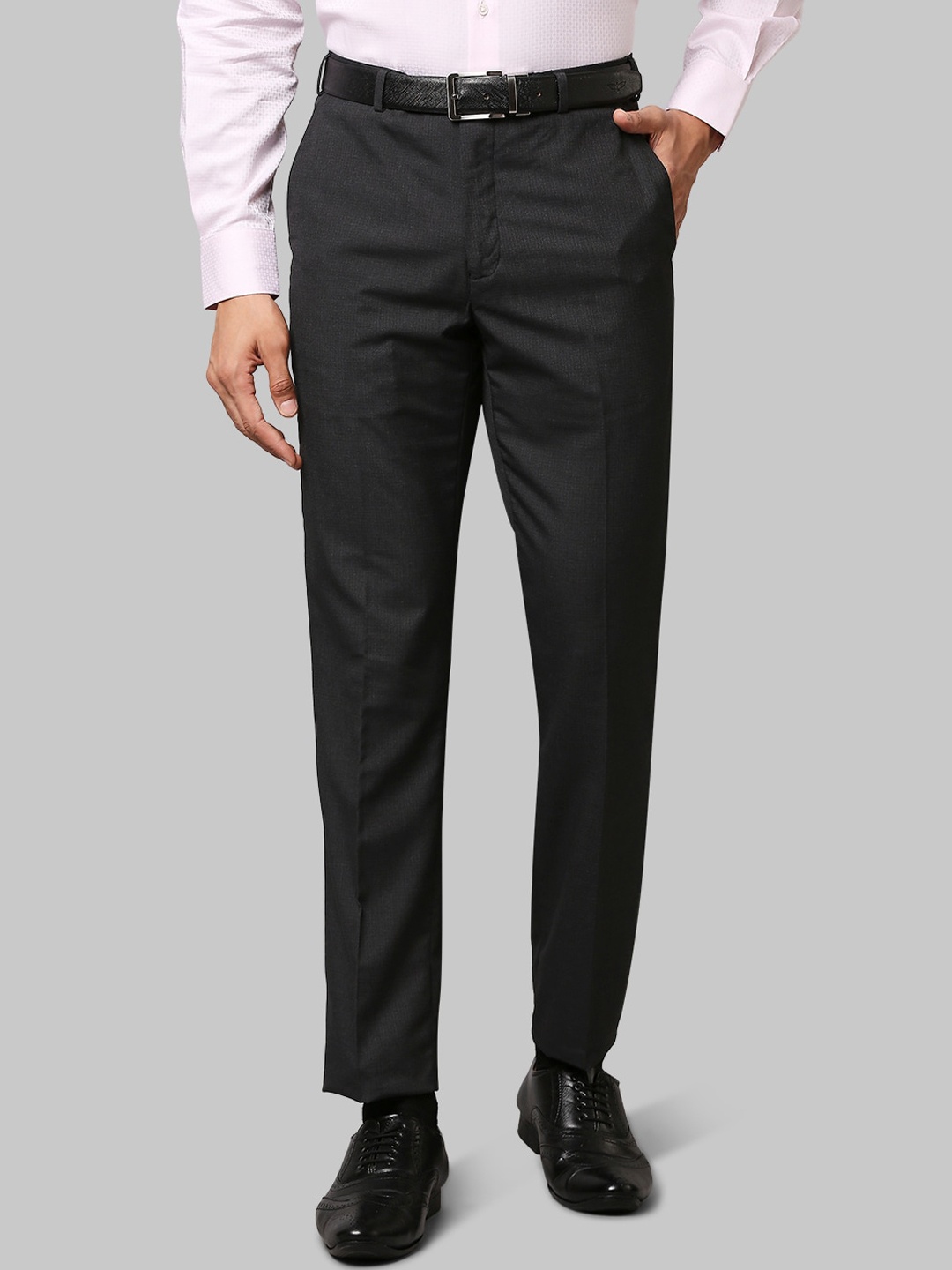 

Raymond Men Charcoal Grey Formal Trousers