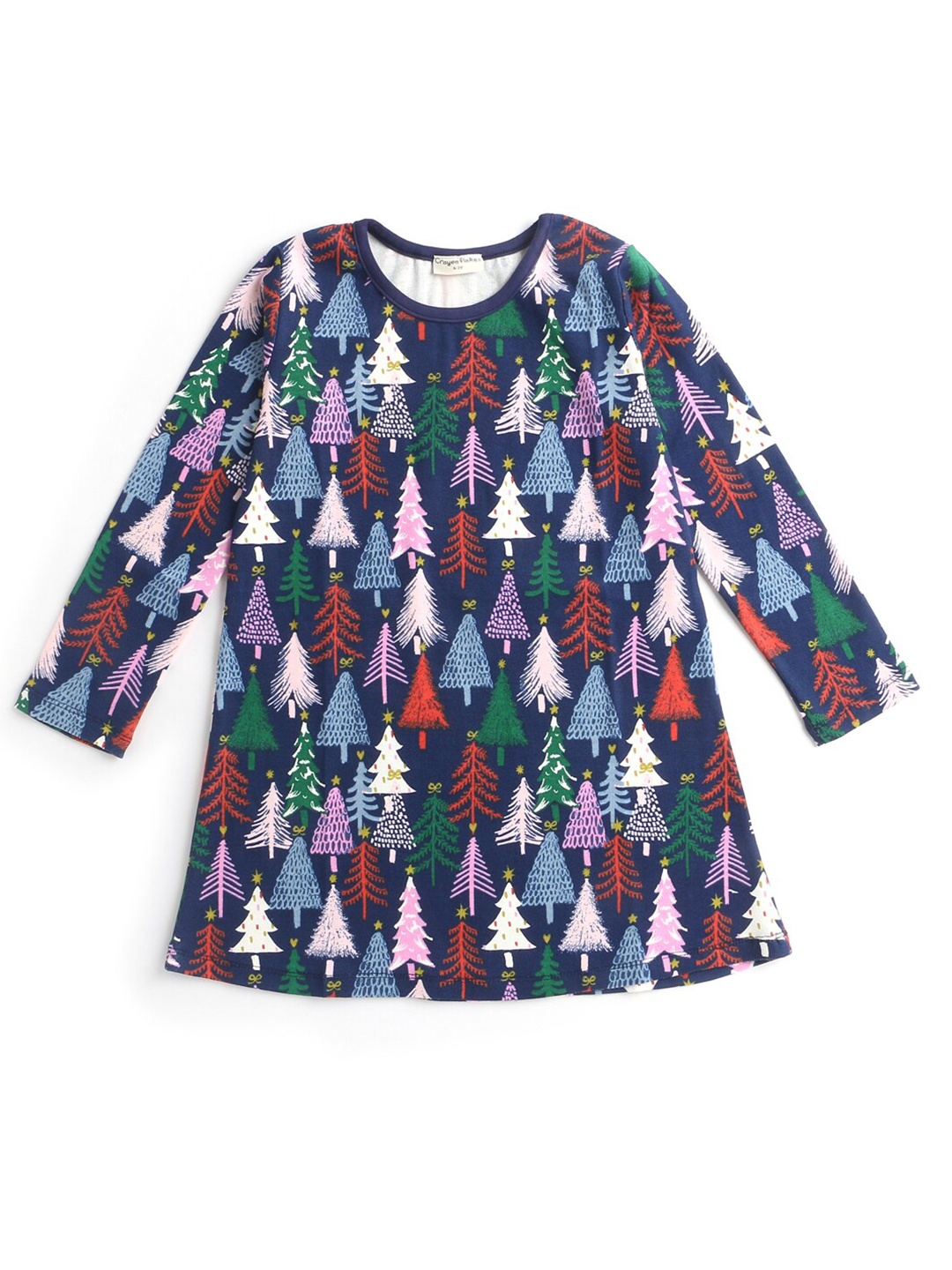 

Hopscotch Blue Forest Printed Pure Cotton Peplum Dress