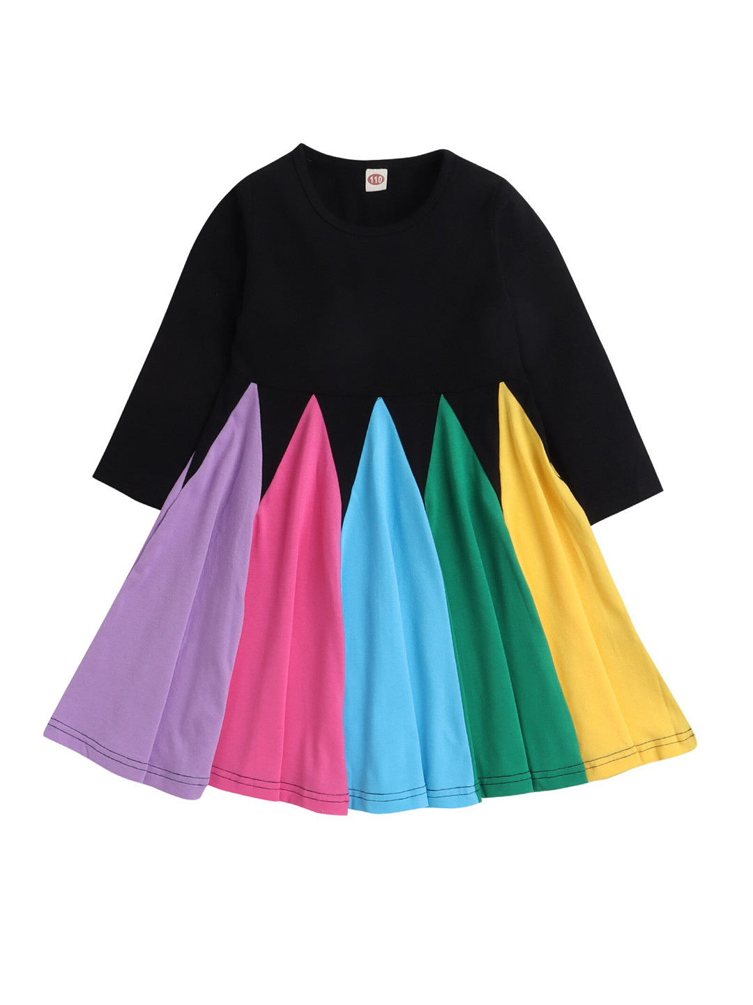 

Hopscotch Multicoloured Colourblocked Chiffon Dress, Multi