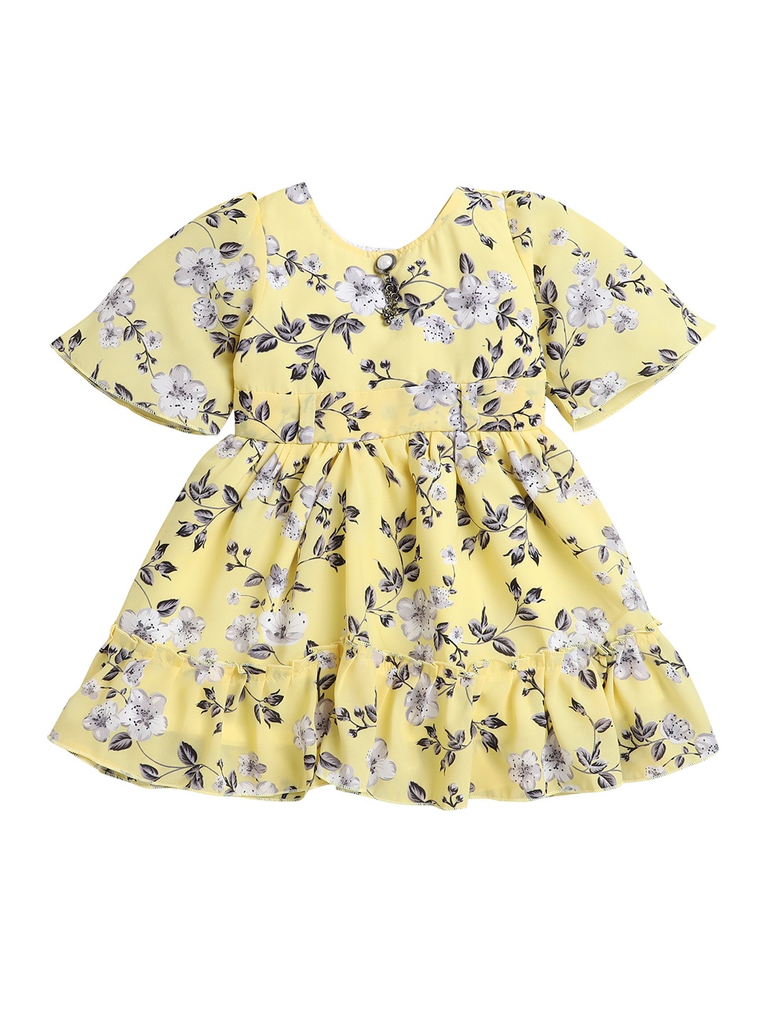 

Hopscotch Yellow Floral Dress