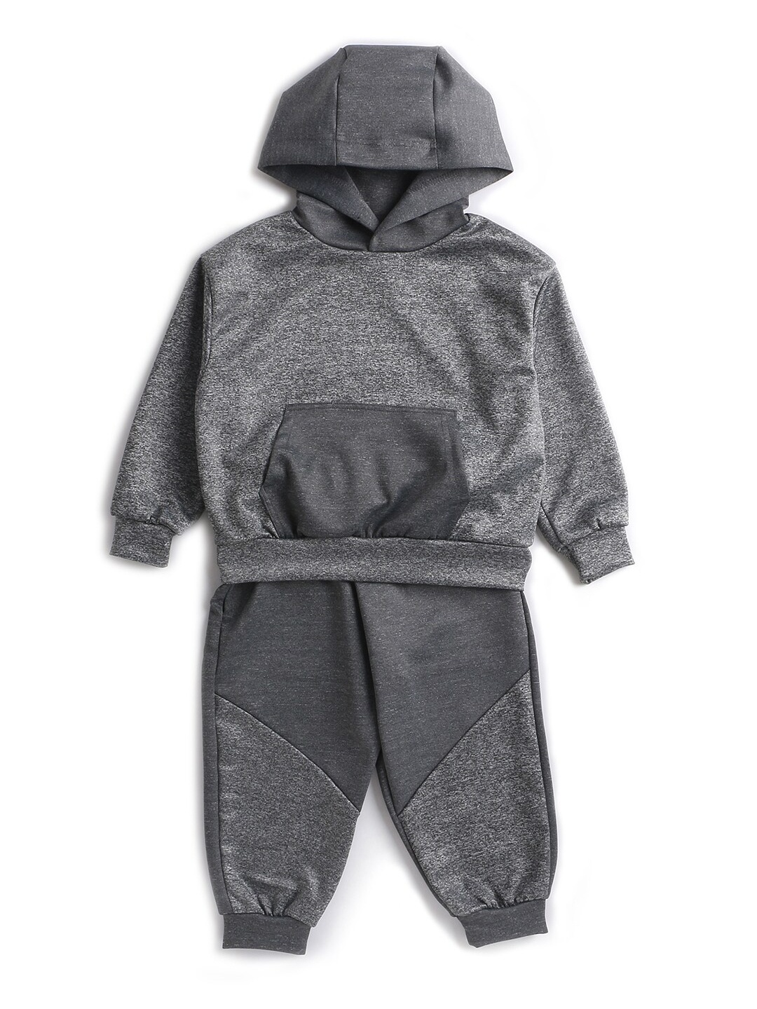 

Hopscotch Girls Grey Solid Sweatshirt & Jogger Set