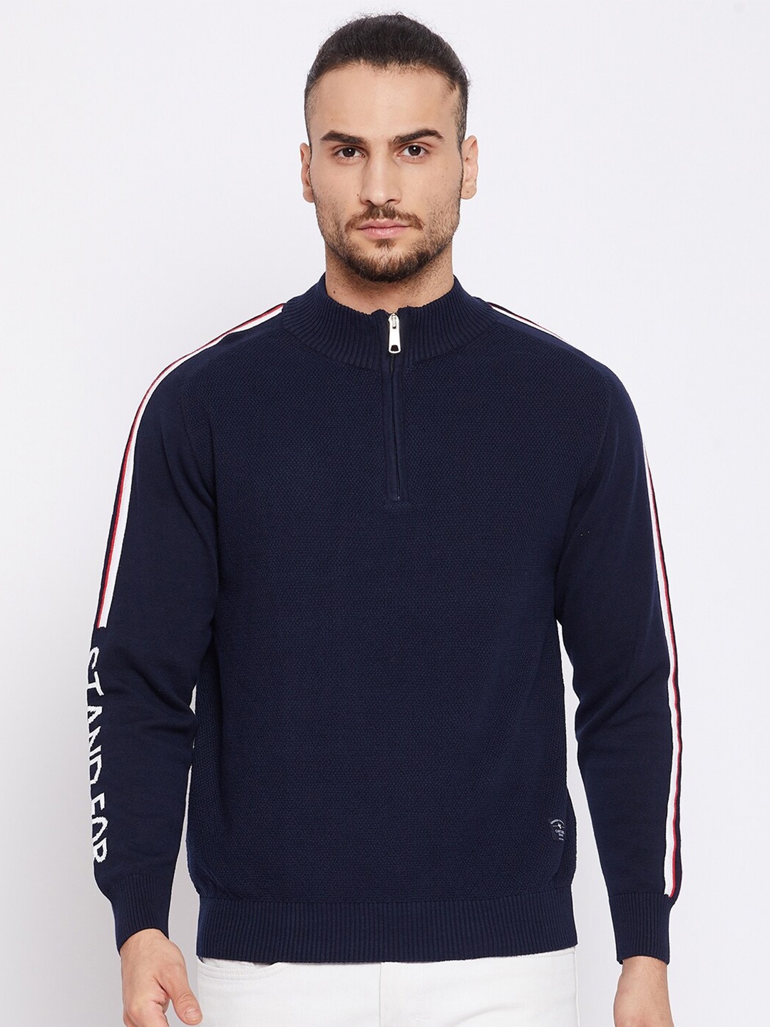 

Cantabil Men Navy Blue Pullover