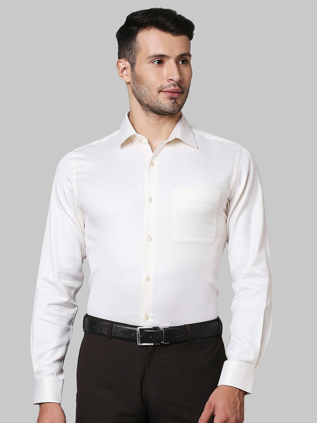 

Raymond Men Beige Formal Shirt